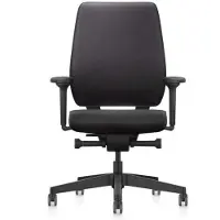 Interstuhl Bureaustoel JOYCEis3 NPR 1813 - Rugleuning Gestoffeerd Era Zwart - 4D Armleggers - Frame Zwart