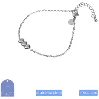 Go Dutch Label Armband (Sieraad) Kinderen - Smalle Pols - Triple Hearts Zilver