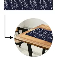 MuchoWow Tafelloper 200x40 cm - Tafelmat vinyl Sakura - Bloesem - Patroon - Japan - Tafeldecoratie - Tafelversiering - Keuken decoratie - Tafel versiering