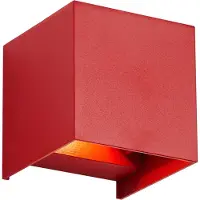 QAZQA Moderne buiten wandlamp donkerrood incl. LED IP54 - Edwin