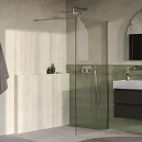Brauer Oblivion inloopdouche helder glas 90cm RVS geborsteld PVD