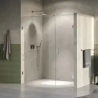 Brauer Void profielloze nisdeur 170cm met draaideur 70cm aan muur RVS geborsteld PVD