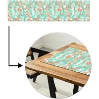 MuchoWow Tafelloper 200x50 cm - Tafelmat vinyl Marmer - Neon - Patronen - Verf - Tafeldecoratie - Tafelversiering - Keuken decoratie - Tafel versiering