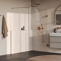 Brauer Void profielloze inloopdouche 140cm koper geborsteld PVD