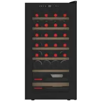 CAVISS S128CBEG - Wijnkoelkast voor 28 flessen met 1 temperatuurzone 5-20°C - H 83 cm - LED verlichting - Anti-UV - 88 L