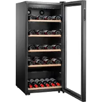 CAVISS S1102CBEG Wijnkoelkast- 1 Temperatuurzone - 102 Flessen - 39 dB - H 124 cm - B 54 cm - LED verlichting