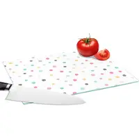 KitchenYeah Glazen Snijplank - 28x20 - Confetti - Pastel - Patronen - Snijplanken Glas