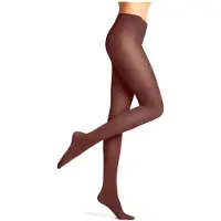 Falke Pure Matt eenkleurig materiaal ondoorzichtig 50 DEN panty dames bruin - maat L