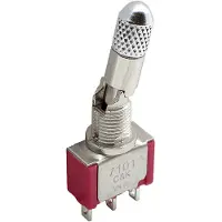 C & K Switches 7201MPY1AV2QE Tuimelschakelaar 120 V/AC, 28 V/DC 5 A 2x aan/aan 1 stuk(s) Bulk