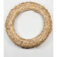 HBX natural living Stro kerstkrans/strokrans om te decoreren | 30 x 5.5 cm | DIY kransen | Deurkransen/strokransen | kerstversiering