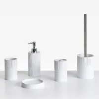 Beliani SEPAHUA - Badkameraccessoireset - Wit - Polyresin