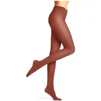 Falke Pure Matt eenkleurig materiaal ondoorzichtig 50 DEN panty dames rood - maat M