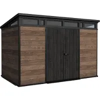 Keter Pent Signature tuinhuis, horizontaal model, 11x7, afmetingen 342 x 226 x 216 cm, bruin. 259822