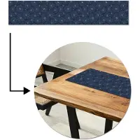 MuchoWow Tafelloper 150x30 cm - Tafelmat vinyl Bloemen - Japans - Patroon - Blauw - Wit - Tafeldecoratie - Tafelversiering - Keuken decoratie - Tafel versiering