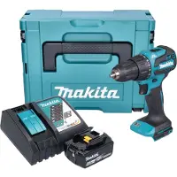 Makita DHP 490 RT1J accu klopboormachine 18 V 65 Nm borstelloos + 1x oplaadbare accu 5.0 Ah + lader + Makpac