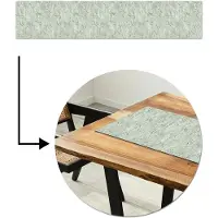 MuchoWow Tafelloper 200x40 cm - Tafelmat vinyl Gips - Structuur - Patronen - Tafeldecoratie - Tafelversiering - Keuken decoratie - Tafel versiering