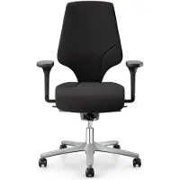 Giroflex Bureaustoel 64 - 7778 3578 Comfort - Stof Zwart - Voetkruis Alu - 4D NPR Armleggers