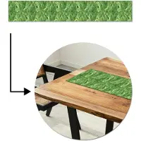 MuchoWow Tafelloper 180x30 cm - Tafelmat vinyl Verf - Marmer print - Groen - Design - Tafeldecoratie - Tafelversiering - Keuken decoratie - Tafel versiering