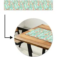 MuchoWow Tafelloper 200x40 cm - Tafelmat vinyl Marmer - Neon - Patronen - Verf - Tafeldecoratie - Tafelversiering - Keuken decoratie - Tafel versiering