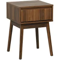 Sweeek Nachtkastje houtdecor 1 lade Walnoot