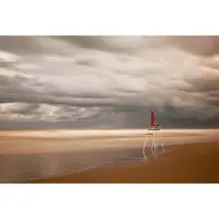A.S. Création Fotobehang Chair at the Beach DD118950 Designwalls Grijs Vlies 384 X 260 cm (8 delen) 3D Fotobehang op maat