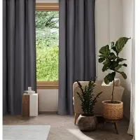 Home Style Thermisch Gordijn – Lichtdoorlatend – Met Haakjes – 140x250 cm – Grijs