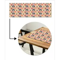 MuchoWow Tafelloper 150x50 cm - Tafelmat vinyl Bloemen - Japan - Patronen - Tafeldecoratie - Tafelversiering - Keuken decoratie - Tafel versiering