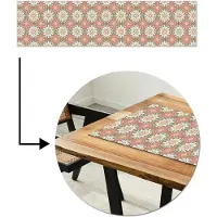 MuchoWow Tafelloper 200x50 cm - Tafelmat vinyl Vintage - Bloemen - Mandala - Patronen - Tafeldecoratie - Tafelversiering - Keuken decoratie - Tafel versiering
