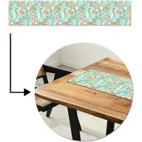MuchoWow Tafelloper 150x30 cm - Tafelmat vinyl Marmer - Neon - Patronen - Verf - Tafeldecoratie - Tafelversiering - Keuken decoratie - Tafel versiering