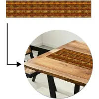 MuchoWow Tafelloper 150x30 cm - Tafelmat vinyl Vintage - Hout - Patronen - Planken - Tafeldecoratie - Tafelversiering - Keuken decoratie - Tafel versiering