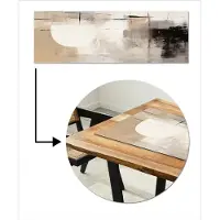MuchoWow Tafelloper 150x50 cm - Tafelmat vinyl Abstract - Kunst - Grijs - Tafeldecoratie - Tafelversiering - Keuken decoratie - Tafel versiering