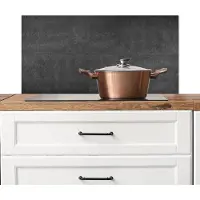 KitchenYeah Spatscherm keuken 80x40 cm - Kookplaat achterwand Beton - Vintage - Grijs - Textuur - Muurbeschermer - Spatwand fornuis - Hoogwaardig aluminium