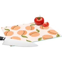 KitchenYeah Glazen Snijplank - 28x20 - Fruit - Abrikoos - Zomer - Patronen - Snijplanken Glas