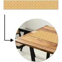 MuchoWow Tafelloper 180x30 cm - Tafelmat vinyl Mandala - Boho - Bloemen - Oranje - Patroon - Tafeldecoratie - Tafelversiering - Keuken decoratie - Tafel versiering