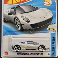Hot Wheels GORDON MURRAY AUTOMOTIVE T33 METALIC SILVER 90/250 FACTORY FRESCH 4/5 1:64 LONG CARD