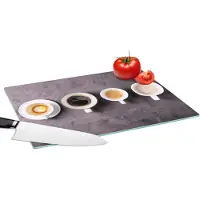 KitchenYeah Glazen Snijplank - 39x28 - Koffie - Keuken - Industrieel - Snijplanken Glas