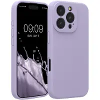 Kwmobile telefoonhoesje geschikt voor Apple iPhone 16 Pro - TPU backcover met siliconen coating - Smartphone case in lavendel