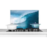 KitchenYeah Spatscherm keuken 60x40 cm - Kookplaat achterwand Zee - Golf - Surfen - Muurbeschermer - Spatwand fornuis - Hoogwaardig aluminium