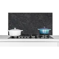 KitchenYeah Spatscherm keuken 100x50 cm - Kookplaat achterwand Beton - Grijs - Textuur - Retro - Industrieel - Muurbeschermer - Spatwand fornuis - Hoogwaardig aluminium