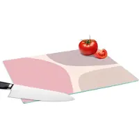 KitchenYeah Glazen Snijplank - 39x28 - Design - Pastel - Minimalisme - Snijplanken Glas