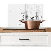KitchenYeah Spatscherm keuken 70x50 cm - Kookplaat achterwand Vogel - Water - Planten - Natuur - Muurbeschermer - Spatwand fornuis - Hoogwaardig aluminium