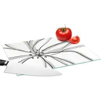 KitchenYeah Glazen Snijplank - 28x20 - Bloemen - Abstract - Design - Snijplanken Glas