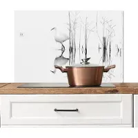 KitchenYeah Spatscherm keuken 90x60 cm - Kookplaat achterwand Vogel - Water - Planten - Natuur - Muurbeschermer - Spatwand fornuis - Hoogwaardig aluminium