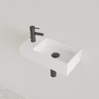 Gliss Design Fontein Nano 36x18x9 cm 1 Kraangat Links Mat Wit