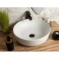 Kerra KR98 waskom rond steen wit 41.5x41.5x13cm