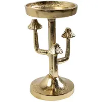 Mars & More Kaarsen Standaard paddenstoel goud h20 d10cm