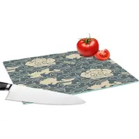 KitchenYeah Glazen Snijplank - 28x20 - Design - Noors - Wolken - Snijplanken Glas