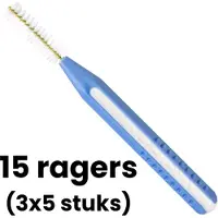 Lactona Easygrip Ragers Recht-Medium - 5mm - Lichtblauw - 3 x 5 stuks - Voordeelverpakking