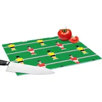 KitchenYeah Glazen Snijplank - 39x28 - Patronen - Voetbal - Sport - Snijplanken Glas