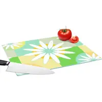 KitchenYeah Glazen Snijplank - 39x28 - Bloemen - Zomer - Patronen - Snijplanken Glas